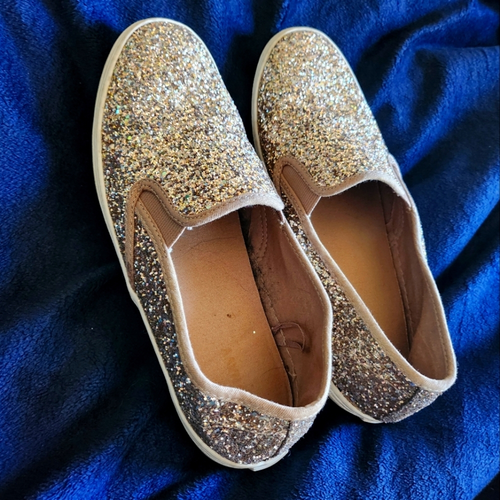 Gold glitter slip ons (10) - Old Navy